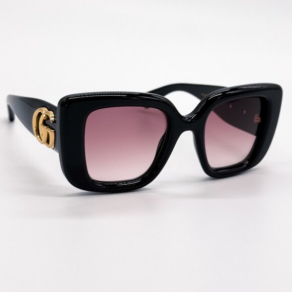 NEW GUCCI SUNGLASSES BLACK BROWN WOMEN EYEWEAR GUCCI GG1975S 001 main image 5